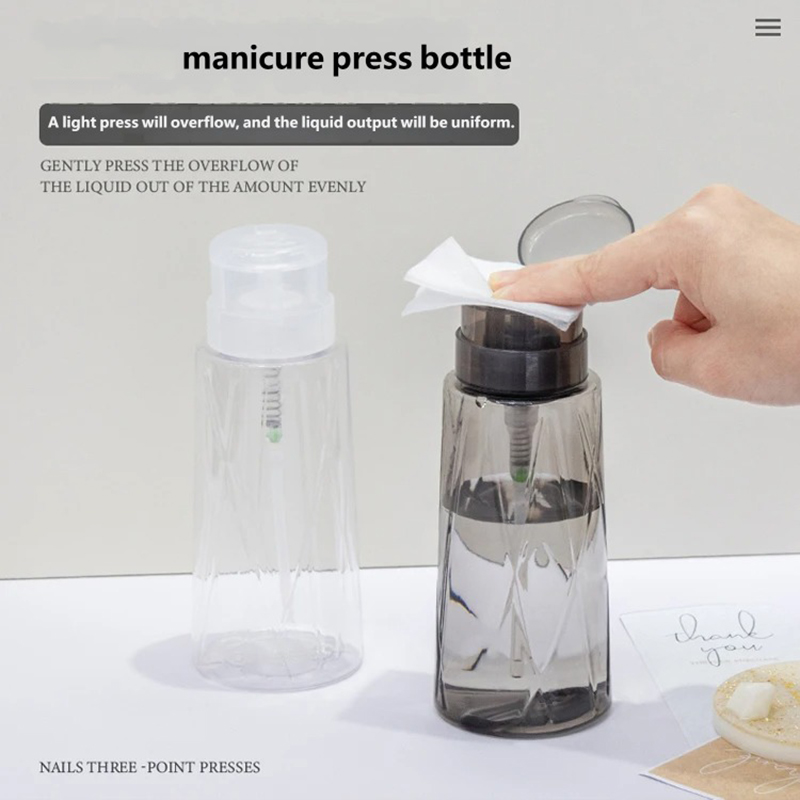 Reusable Bottle - ขวดปั๊มแบบกด 1P ขวดพลาสติกเปล่าแบบเติมได้ สำหรับน้ำยาล้างเล็บ แอลกอฮอล์ น้ำยาทำความสะอาด