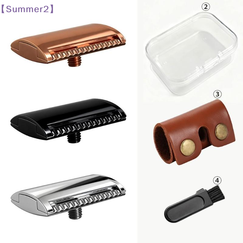 Safety Razor Handle - 【Xia2】ชุดหัวมีดโกนแบบแมนนวล M5 พร้อมที่เก็บและแปรงทำความสะอาด 22T-H Glide PRO