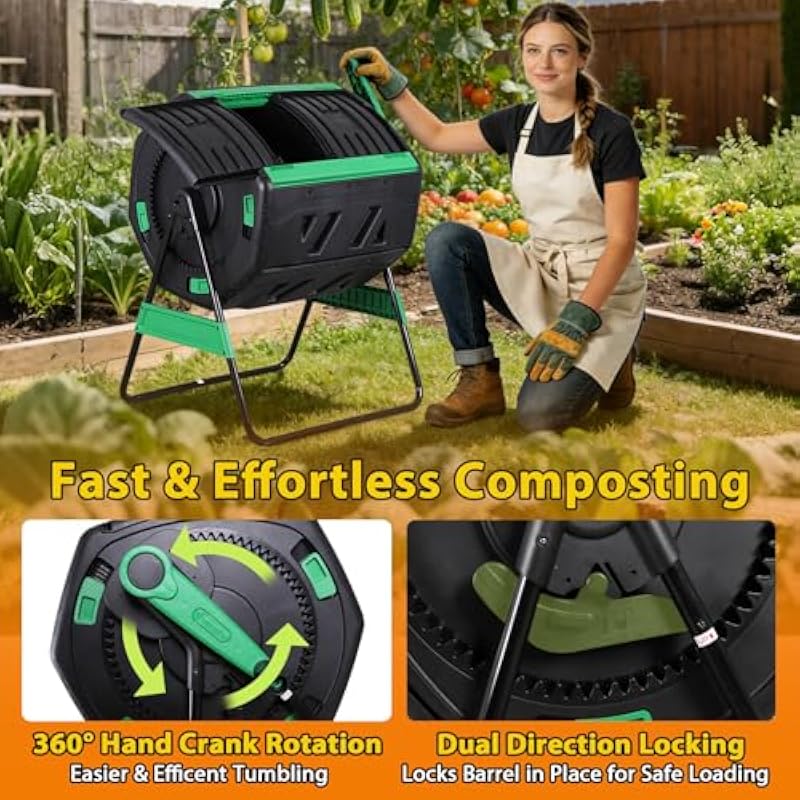 ถังหมักปุ๋ยแบบหมุนได้ ขนาด 53  - Compost Bin บทวิจารณ์และราคา
