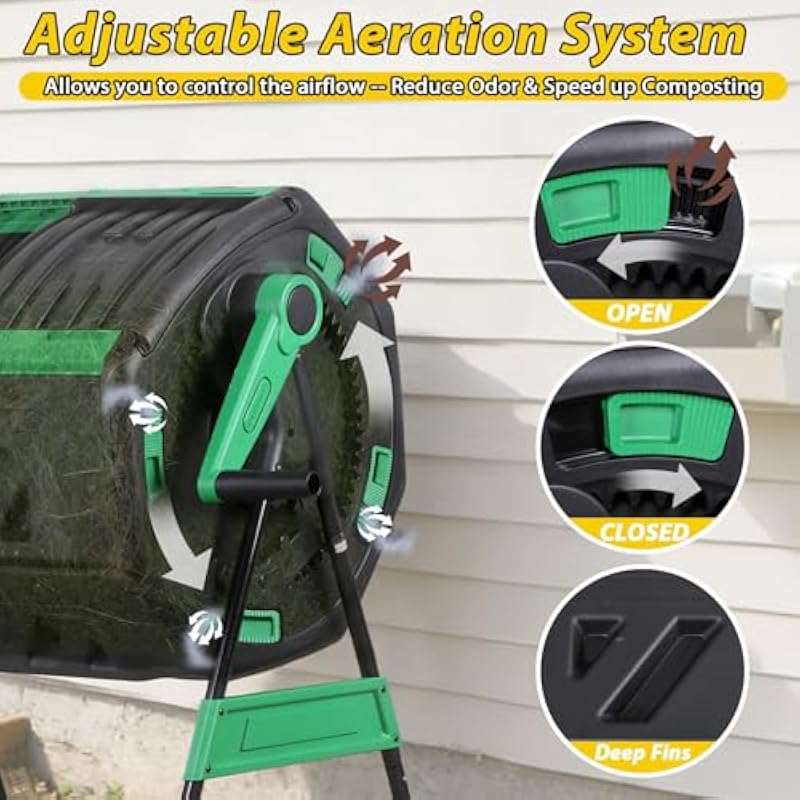 ถังหมักปุ๋ยแบบหมุนได้ ขนาด 53  - Compost Bin บทวิจารณ์และราคา