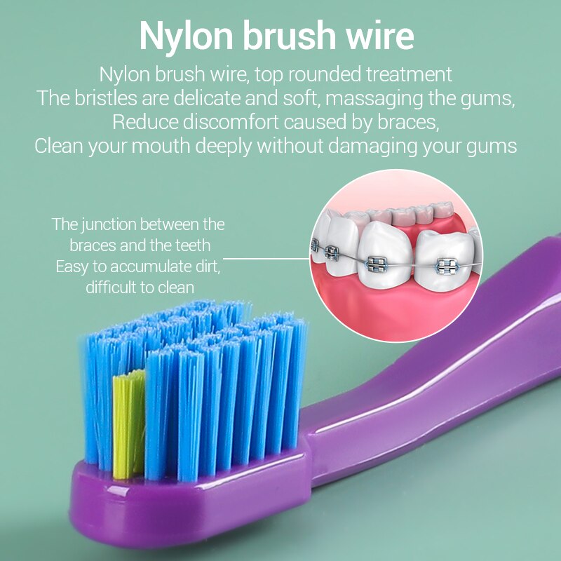 3PC ทําความสะอาดจัดฟันผู้ใหญ่จ - Bamboo Toothbrush บทวิจารณ์และราคา