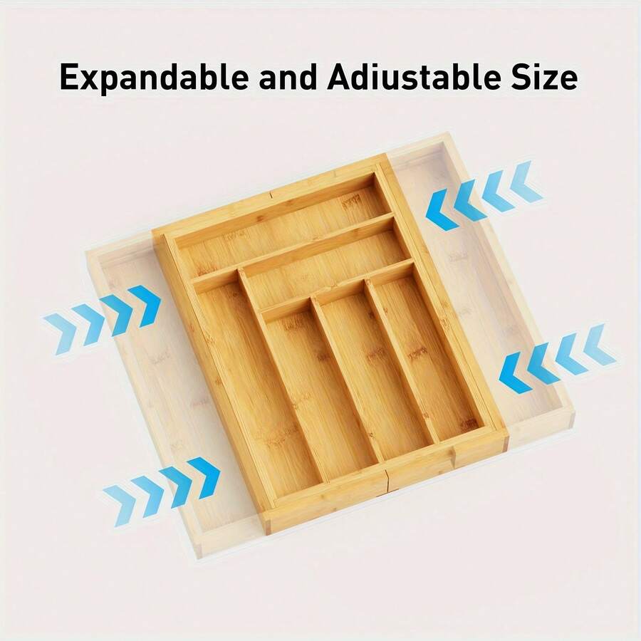 ที่จัดระเบียบลิ้นชักไม้ไผ่ แบบ - Bamboo Cutlery บทวิจารณ์และราคา