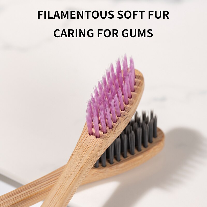 ชุดแปรงสีฟันไม้ไผ่ 10 ชิ้น - แ - Bamboo Toothbrush บทวิจารณ์และราคา